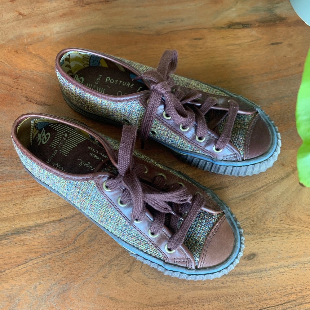 PF Flyers Sneakers Womens Sz 6 Low Top Casual Shoes Woven Multicolor - Picture 9 of 9